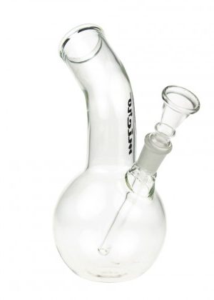 Micro Bong with Bubble Base and Bent Neck