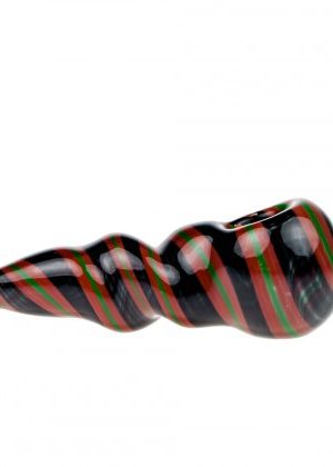 G-Spot Glass Spoon Pipe – Rasta Stripes