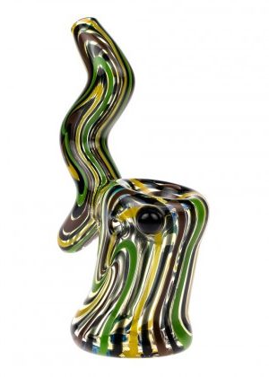 G-Spot Glass Sherlock Bubbler Pipe – Jamaican Swirl