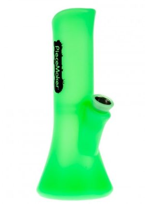 PieceMaker Kali Beaker Base Silicone Bong | Green Glow