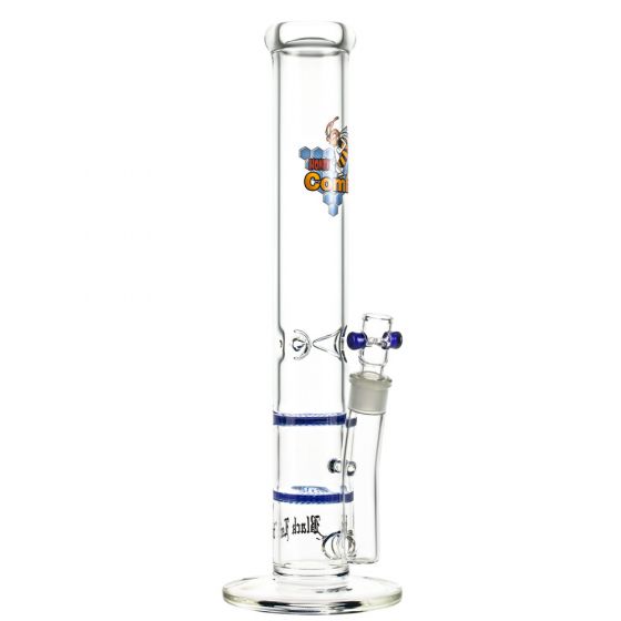 Black Leaf Double HoneyComb Ice Bong | 15 inches