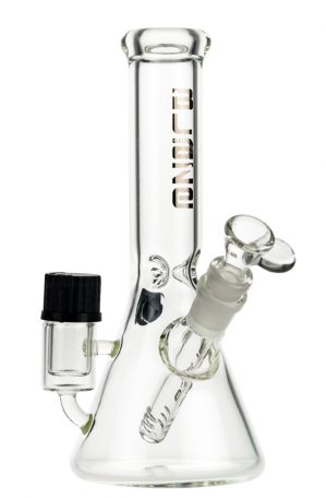 Blaze Glass Beaker Ice Bong with Integrated Stash Compartment