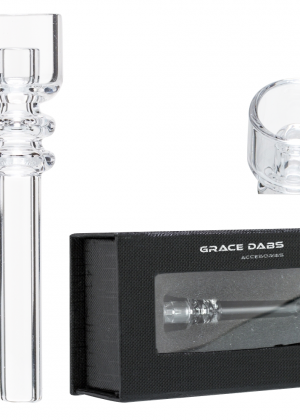 Grace Glass – Ribbed Quartz Nail for Oils and Concentrates – Socket – 18.8mm