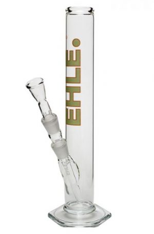 EHLE. Glass – Straight Cylinder Bong 500ml – Green Logo
