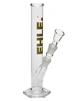 EHLE. Glass Straight Cylinder Bong 250ml | Green logo