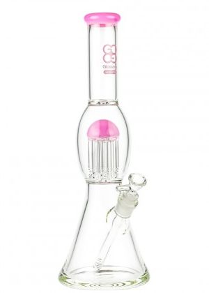 Glasscity Limited Edition Beaker Bong with Tree Perc | Milky Pink
