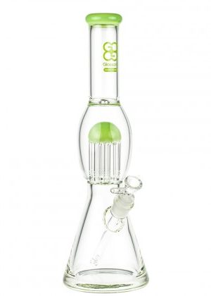 Glasscity Limited Edition Beaker Bong with Tree Perc | Milky Green