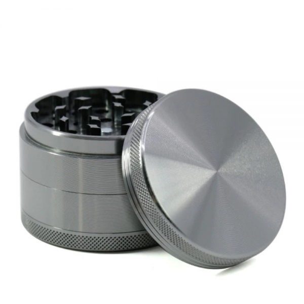 Aluminum 4-Part Herb Grinder with Pollen Screen and Magnetic Lid