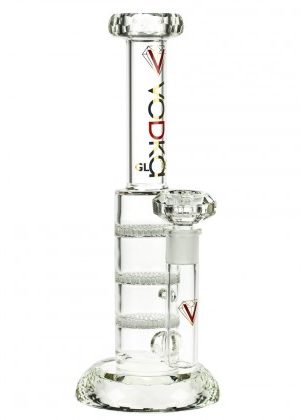Vodka Glass Cristal Straight Triple Percolator Bong