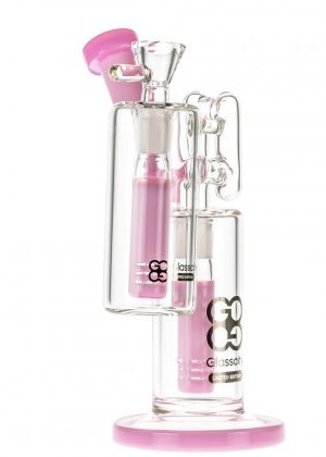 Glasscity Limited Edition Bubbler with Pre-Cooler | Milky Pink