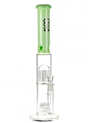 Glasscity Limited Edition Ice Bong with Double Perc | Milky Green