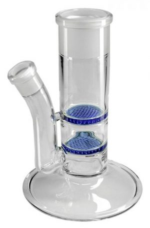Blaze Glass – Mix and Match Kit Series – Double Disc Diffuser Base – Blue