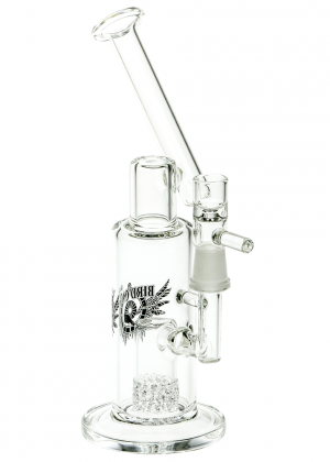 Black Leaf – Bird Cage Glass Bong with Cage Percolator – Sidecar Tube