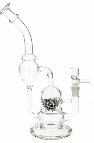 Black Leaf – Bird Cage Glass Recycler Bong with Cage Percolator