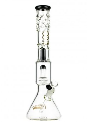 Glasscity Limited Edition Beaker Ice Bong with Showerhead Perc | Black