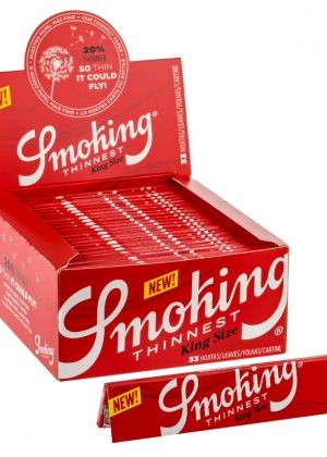 Smoking Thinnest King Size Rolling Papers | Box of 50 Packs