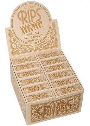 RIPS Hemp King Size Rolling Paper – Box of 24 Rolls