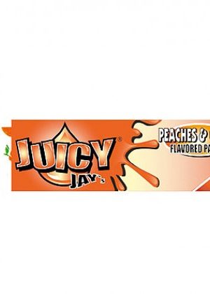 Juicy Jay’s Peaches and Cream Regular Size Rolling Papers – Box of 24 Packs