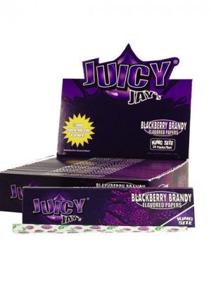 Juicy Jay’s Blackberry Brandy King Size Slim Rolling Papers – Box of 24 Packs