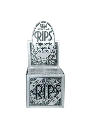 RIPS Silver Xtra-Thin Regular Size Rolling Paper – Box of 24 Rolls