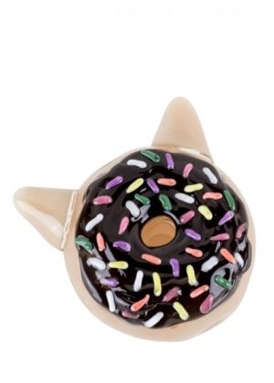 Empire Glassworks Glazed Kitty Donut Hand Pipe | Chocolate