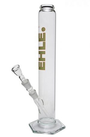 EHLE. Glass – Straight Cylinder Bong 1000ml – 18.8mm – Green logo