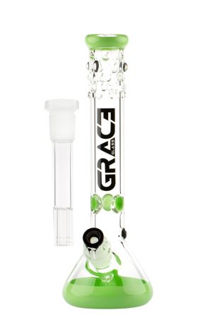Grace Glass PEARL Series XL Frog Beaker Ice Bong | 15.5 Inch
