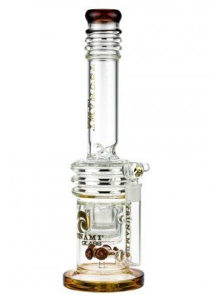 Tsunami Glass Straight Ice Bong with Spore and Double HoneyComb Perc