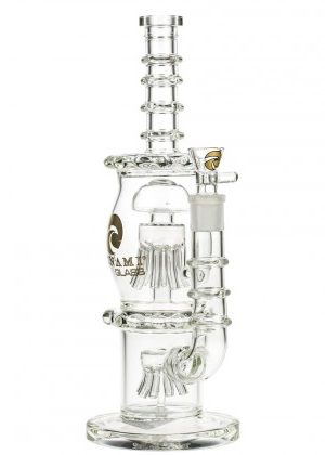Tsunami Glass Jellyfish Bong with Double Sprinkler Perc | Clear