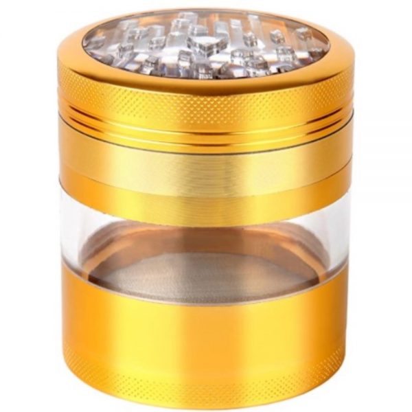 Grinder with clear Mid-section and Magnetic Window Lid | 62mm