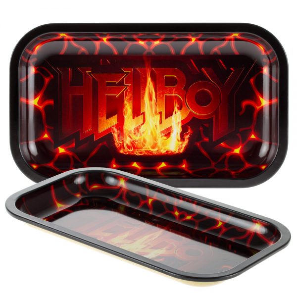 Hellboy Aluminum Rolling Tray | Flaming Lava