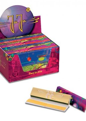 JaJa Two in One Gold King Size Slim Rolling Papers with Filter Tips – Single Pack