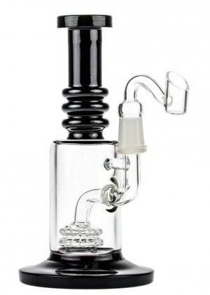 Glasscity Glass Dab Rig with Double Showerhead Perc | Black