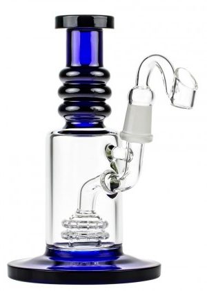 Glasscity Glass Dab Rig with Double Showerhead Perc | Blue