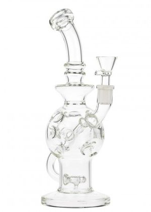 Glasscity Swiss Egg Bong with Showerhead Perc | 10 Inch | Clear