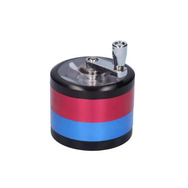 Crank Herb Grinder with Magnetic Window Lid |  62mm | Mixed Colors
