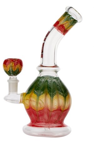 Thug Life Rasta Bubbler with Fixed Downstem | 9 Inch