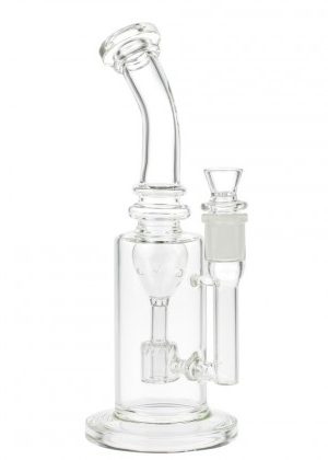 Glasscity Glass Bubbler with Slitted Drum Perc | Clear – 30% SALE