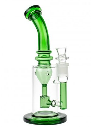 Glasscity Glass Bubbler with Slitted Drum Perc | Green – 30% SALE Special