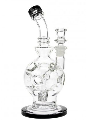 Glasscity Swiss Egg Bong with Slitted Drum Perc | Black
