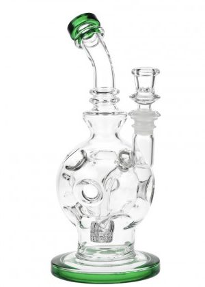 Glasscity Swiss Egg Bong with Slitted Drum Perc | Green