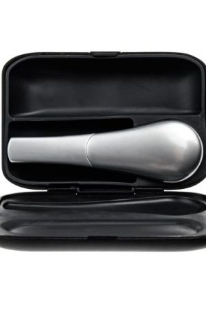Black Leaf Magnetic Metal Spoon Pipe Jopi with Case