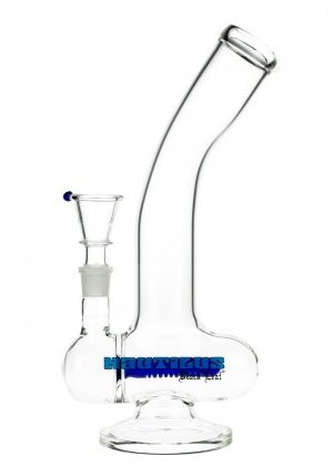 Black Leaf Nautilus Glass Layback Bong with Inline Perc