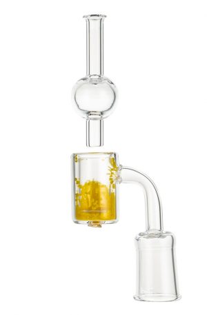 Glass Banger Set Yellow Granulate With Carb Cap | Female Joint
