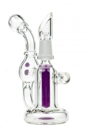 Blaze Glass Concentrate Oil Recycler Bubbler with Diffuser Downstem | Pink