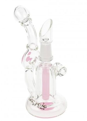 Blaze Glass Concentrate Oil Recycler Bubbler with Diffuser Downstem | Pink