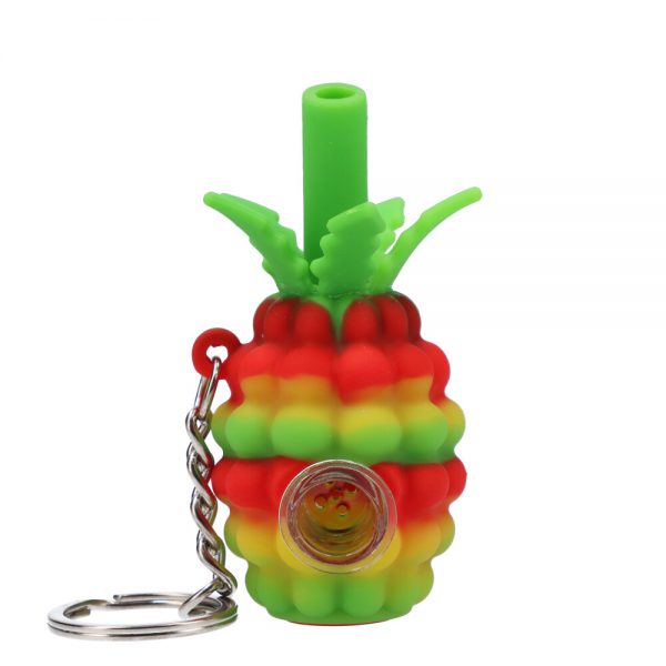 Silicone Pineapple Key Chain Pipe