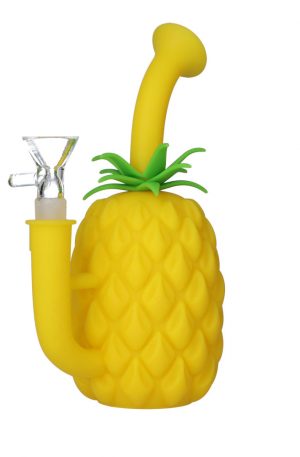 Silicone Pineapple Bong with Glass Bowl | Random Color