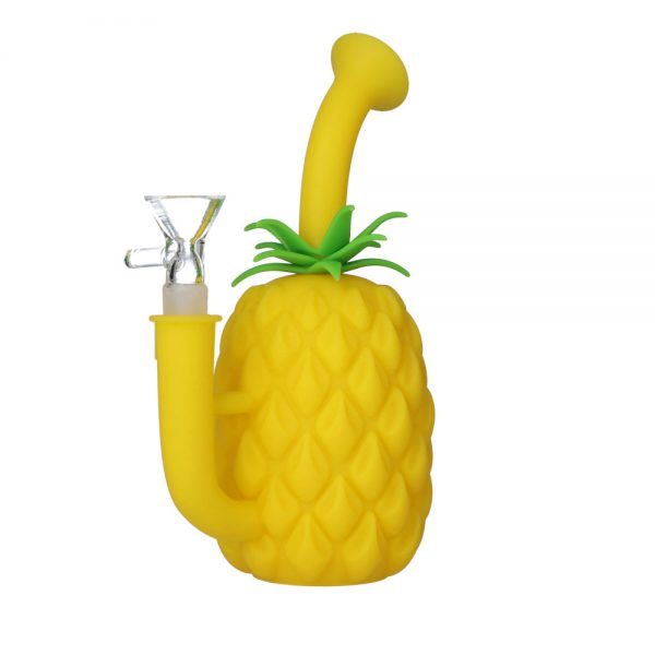 Silicone Pineapple Bong with Glass Bowl | Random Color
