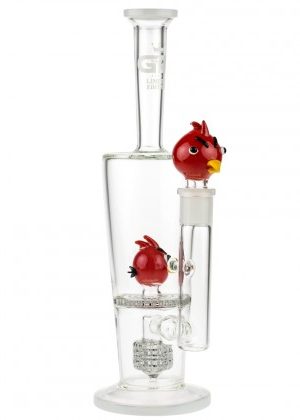Grace Glass Limited Edition Vapor Bubbler with HoneyComb Disc Perc & Drum Diffuser | Red Bird